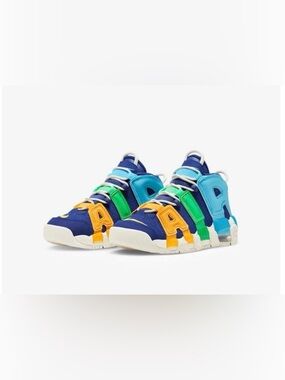 [FJ0693-455] Grade School Nike AIR MORE UPTEMPO 'KALEIDOSCOPE (GS)' size 4.5Y
